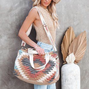 NWT Aztec Print Weekend Get-away Duffle Travel Bag